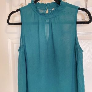 Forever 21 Mock Neck Sheer Shrt Size Large